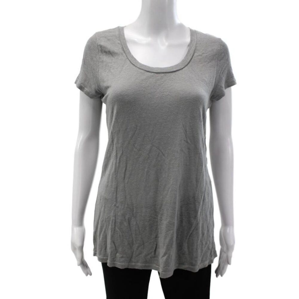 Calypso Saint Barth Womens Basic Linen Scoop Neck Short Sleeve T-Shirt Size M